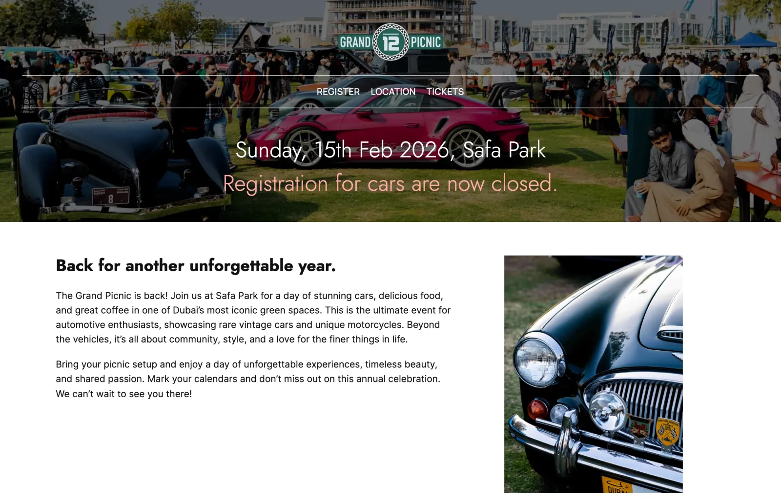 The Grand Picnic website